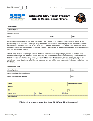 2014-15 Medical Consent Form