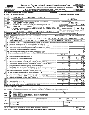 Form 990 Return of Organization Exempt From Income Tax