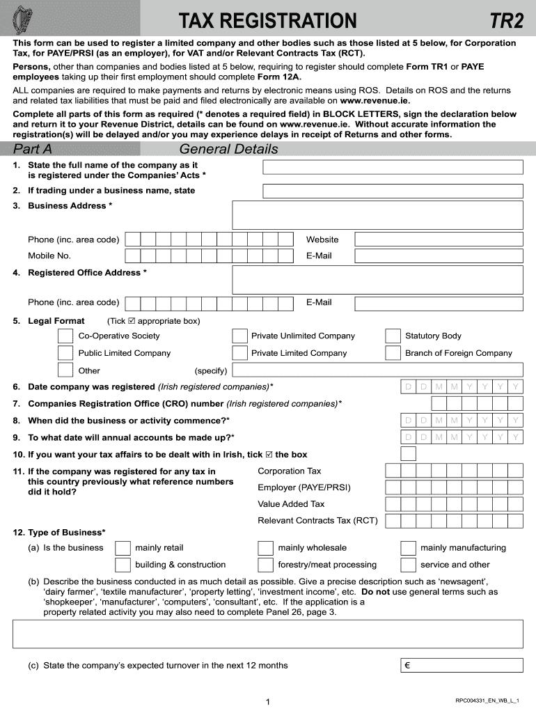 form tr2 Preview on Page 1