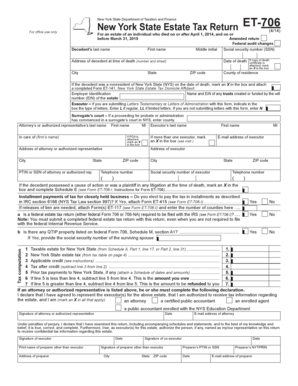 New York State Estate Tax Return ET-706