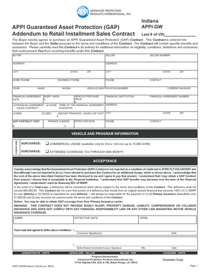 APPI Guaranteed Asset Protection Addendum
