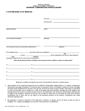 California Workers' Compensation Compromise and Release