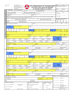 Iowa Motor Vehicle Accident Report