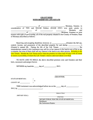 Grant Deed with Reserved Life Estate