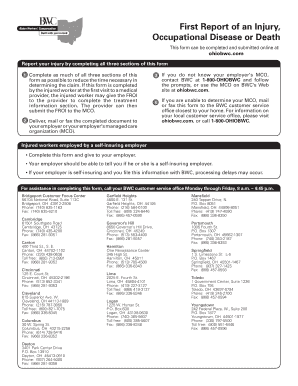 First Report of an Injury, Occupational Disease or Death