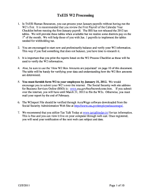 W2 Processing Guide