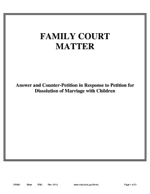 Answer and Counter-Petition for Dissolution of Marriage with Children