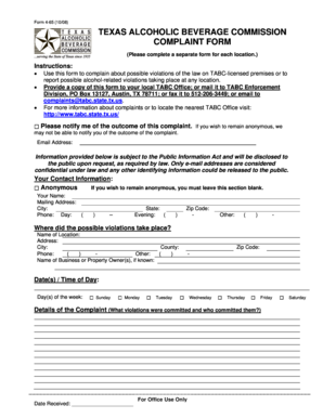 Form 4-65 (1008) - tabc state tx