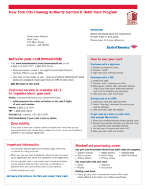 New York City Housing Authority Section 8 Debit Card Program - nyc