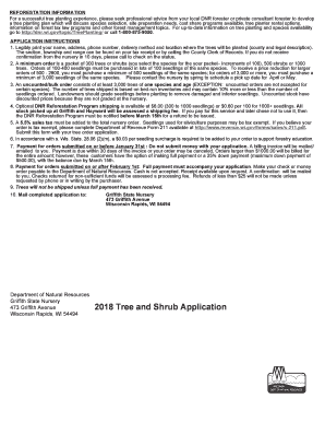 Wisconsin Tree and Shrub Application