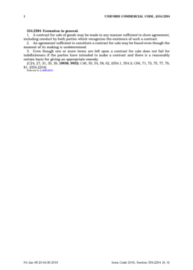 5542204 Formation in general 1 A contract for sale of goods may - legis iowa