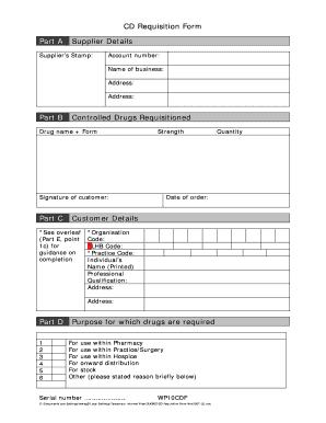 CD Requisition Form