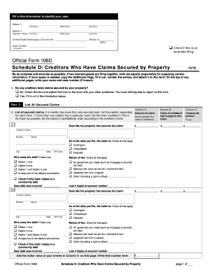US Bankruptcy Court Schedule D Form