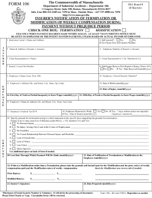 Massachusetts Form 106