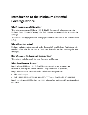 IRS Form 1095-B Health Coverage Notice