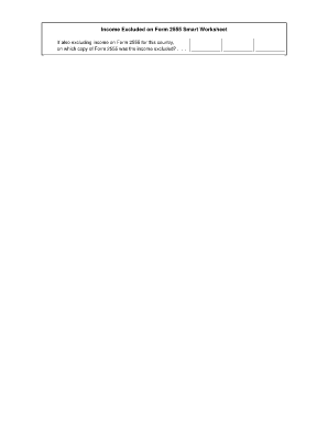 Form 2555 Income Exclusion Worksheet
