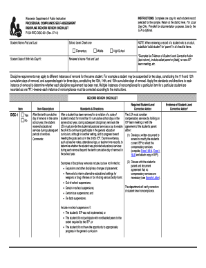 Wisconsin Discipline Record Review Checklist