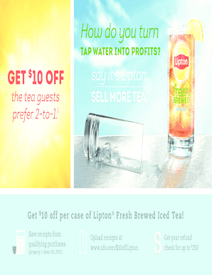 Lipton Iced Tea Rebate Form