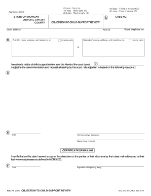 Objection to Child-Support Review