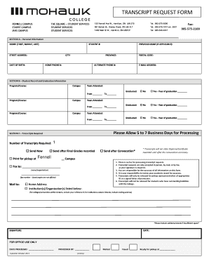 Transcript Request Form