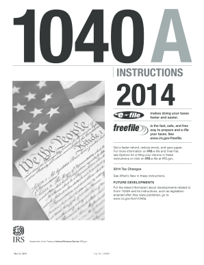 Fillable Online irs Instructions for Form 1040A Fax Email Print - pdfFiller