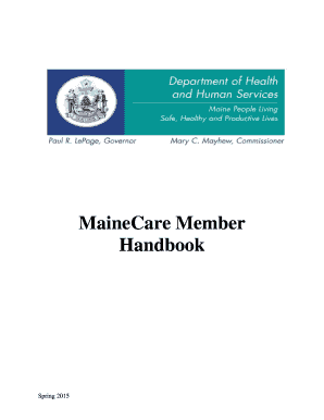 Fillable Online maine MaineCare Member Handbook - maine Fax Email Print ...