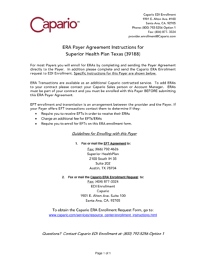 Superior HealthPlan Texas EFT Agreement