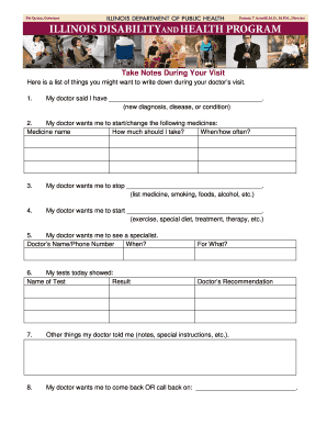 Patient Visit Notes Form