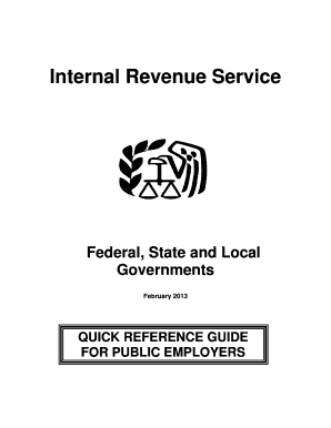 IRS Quick Reference Guide for Public Employers