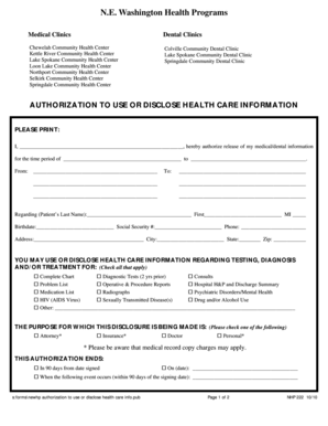Authorization to Use or Disclose Health Care Information