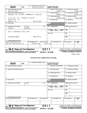 W-2 Wage and Tax Statement
