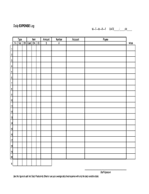 Daily Expense Log