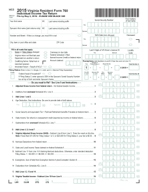Virginia Resident Form 760
