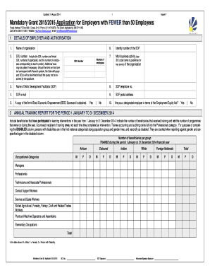 Mandatory Grant Application for Employers with Fewer than 50 Employees