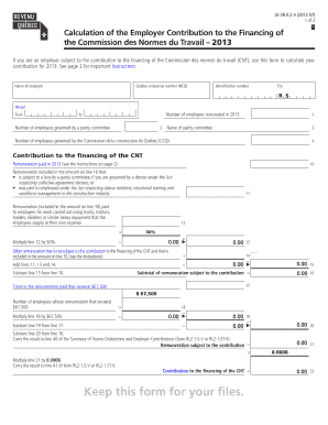 Québec Employer Contribution to Commission des Normes du Travail