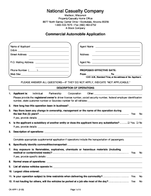 Commercial Automobile Application