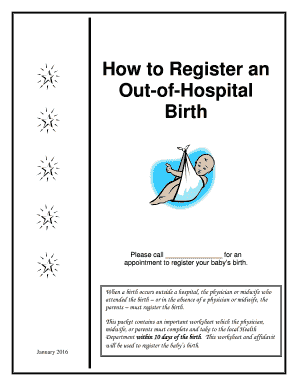 California Out-of-Hospital Birth Registration Form