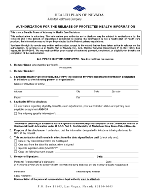 Authorization for Release of Protected Health Information