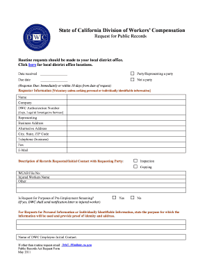 California Public Records Act Request Form