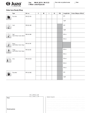 Ready Wrap Order Form