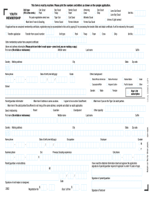 Scout Registration Form