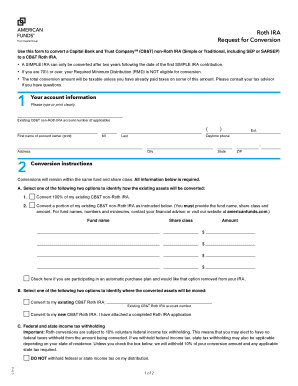 Roth IRA Request for Conversion