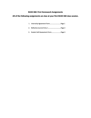 Professional Experience Internship Agreement Form