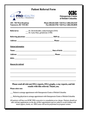 Patient Referral Form