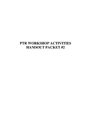 PTR Workshop Activity Packet
