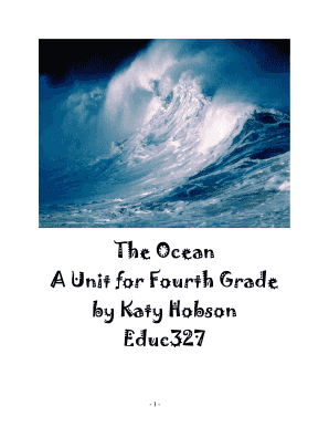 Fourth Grade Ocean Unit Lesson Plan