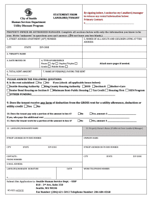 Seattle Landlord Tenant Rental Information Release Form