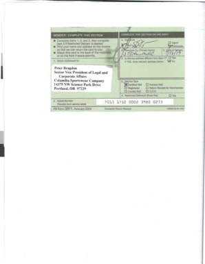 Advance stamped receipt format - Certified Mail Receipt - yosemite epa