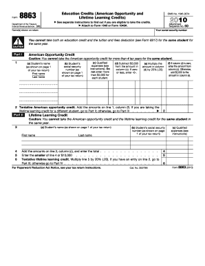 Form 8863 Education Credits