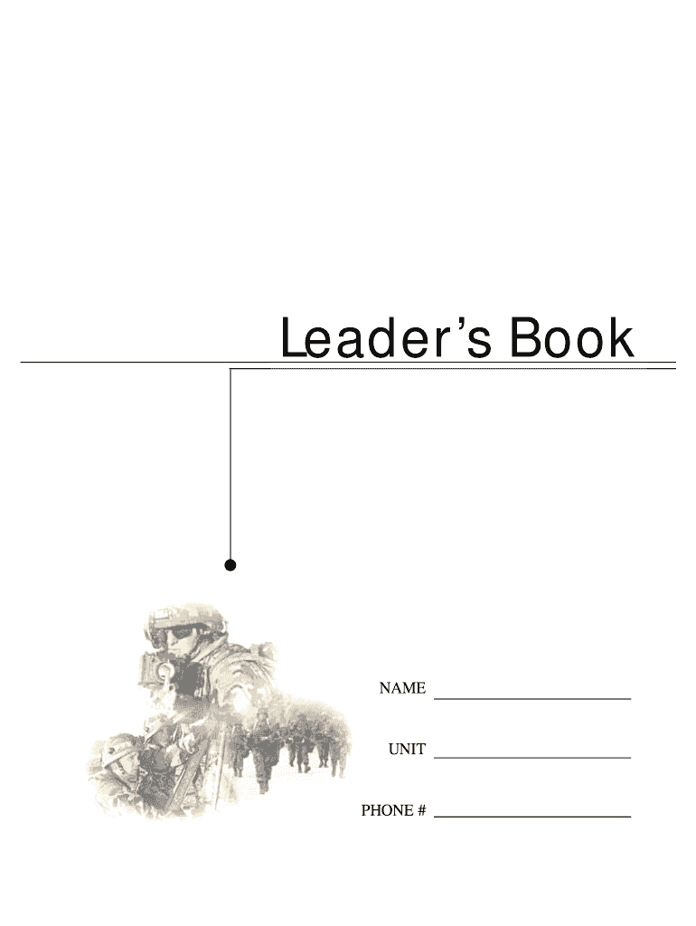 army leaders book template Preview on Page 1.